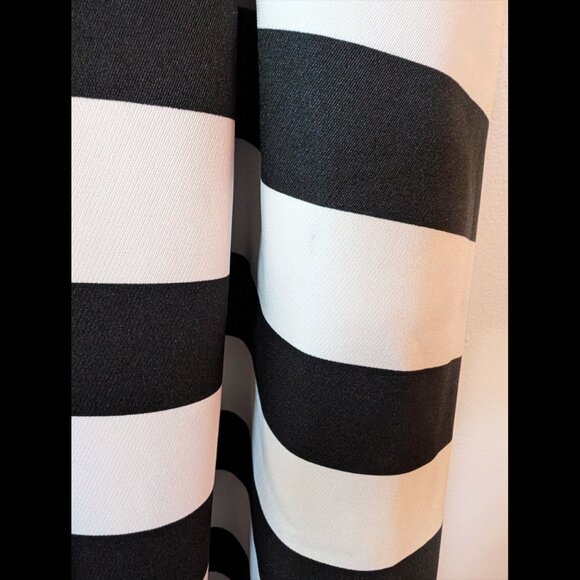 Flouncy Black & White Striped Dress - Picture 3 of 5